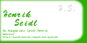 henrik seidl business card